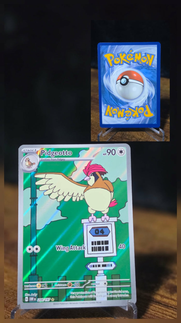 Scarlet & Violet: Obsidian Flames Illustration Rare Pidgeotto (208/197)
