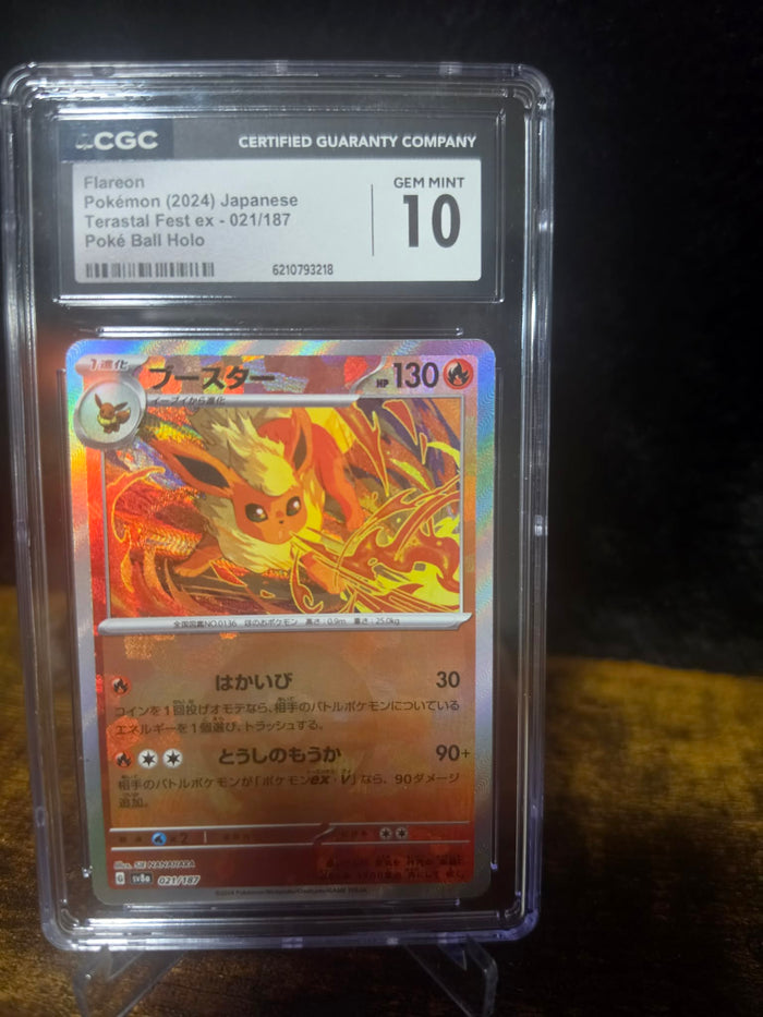 CGC 10 Flareon Pokeball Holo