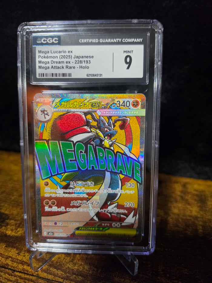 CGC 9 Mega Lucario Ex Attack Rare