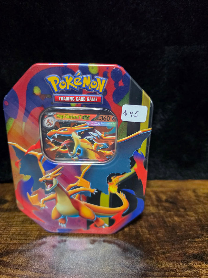 Pokémon Mega Charizard Y Ex tin