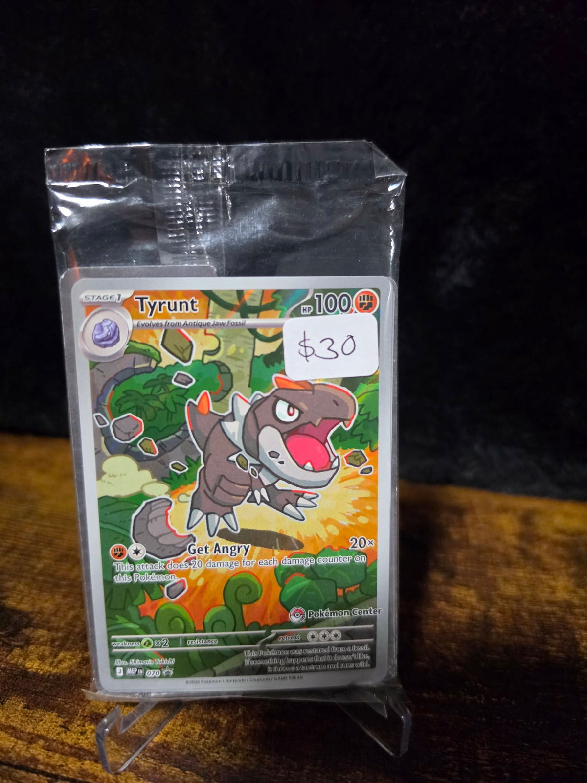 Sealed Pokémon Center Tyrunt Blackstar Promo